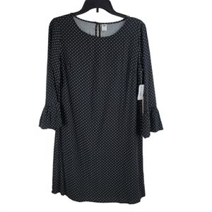 Old Navy black and white Polka Dot Ruffle Sleeve Dress